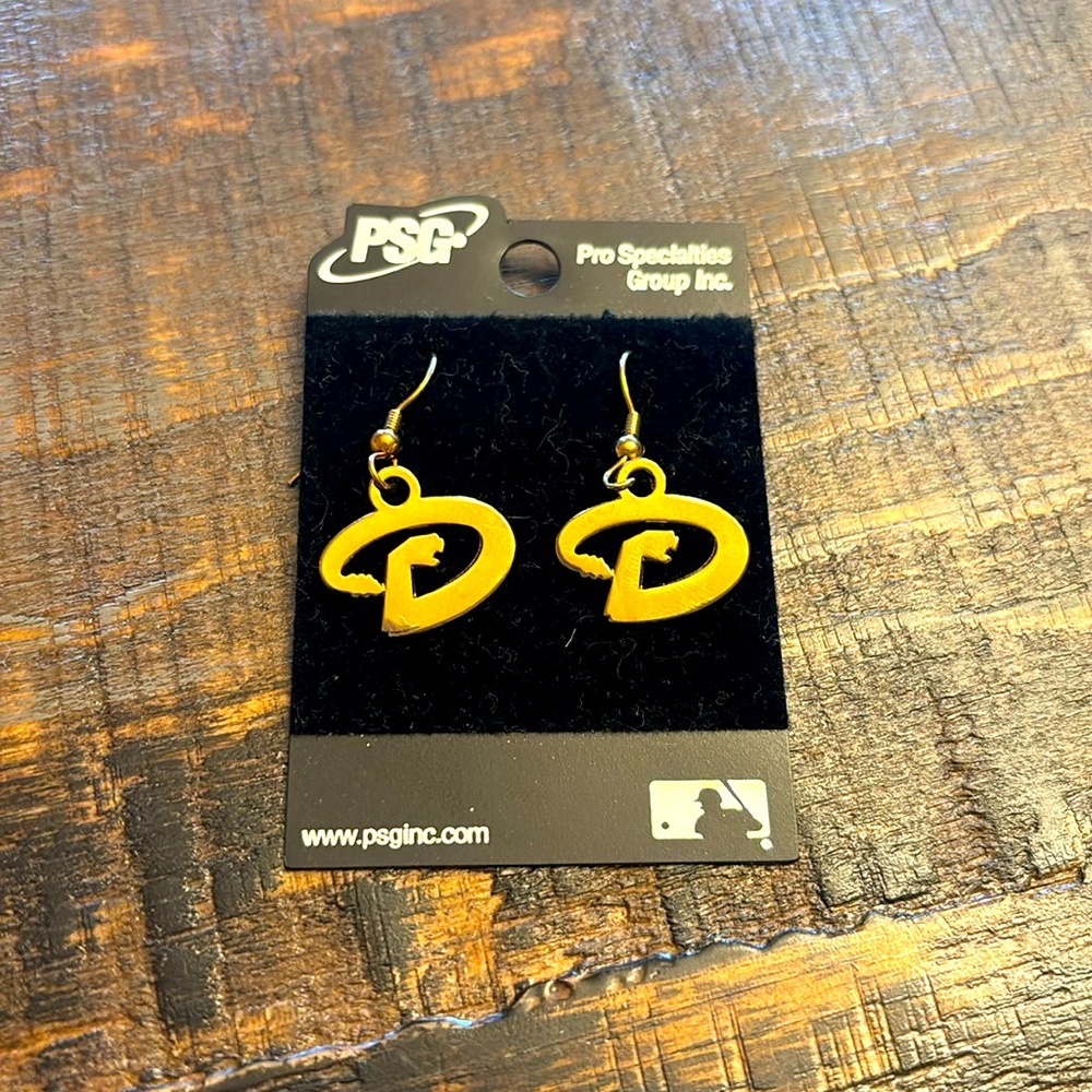 PSG NFL | Gold Game Earrings Diamondbacks Arizona | Baseball Fan | Girly Sports